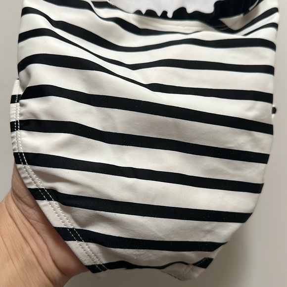 Janie & Jack Barbie vibes swimsuit with black & white stripes size 4 - Picture 4 of 6